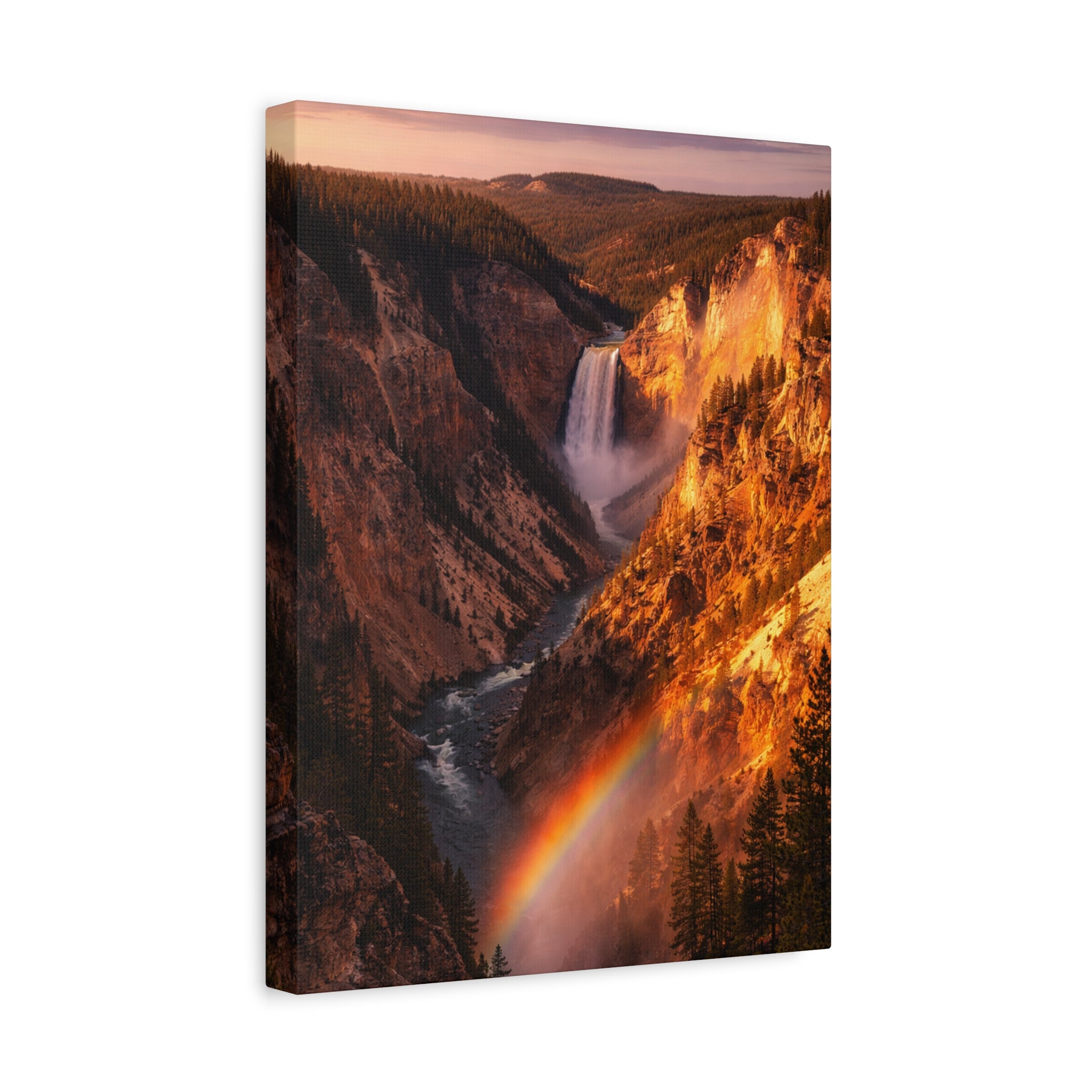 Artist Point at Yellowstone Canyon - Matte Canvas