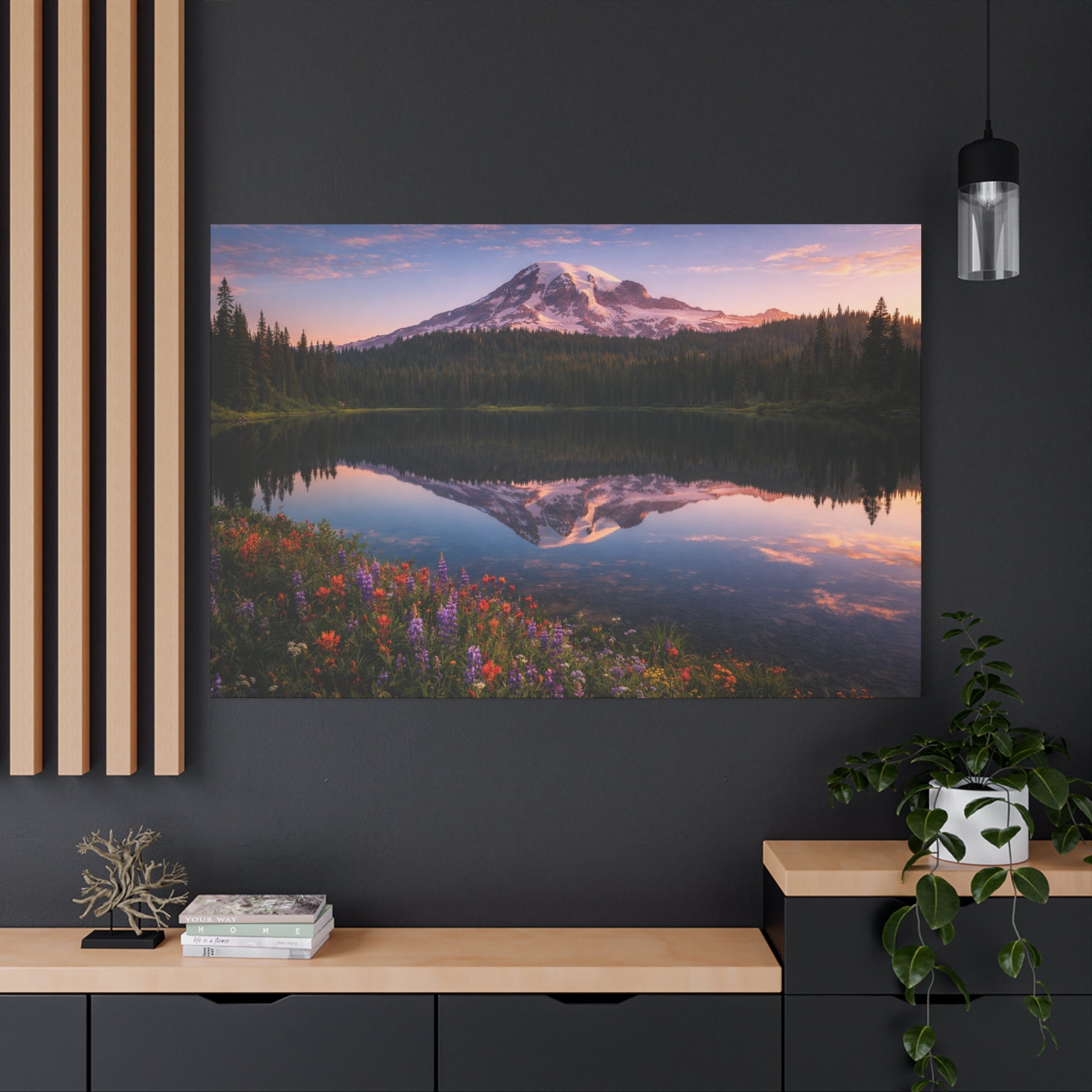 Reflection Lake at Mount Rainier  - Matte Canvas