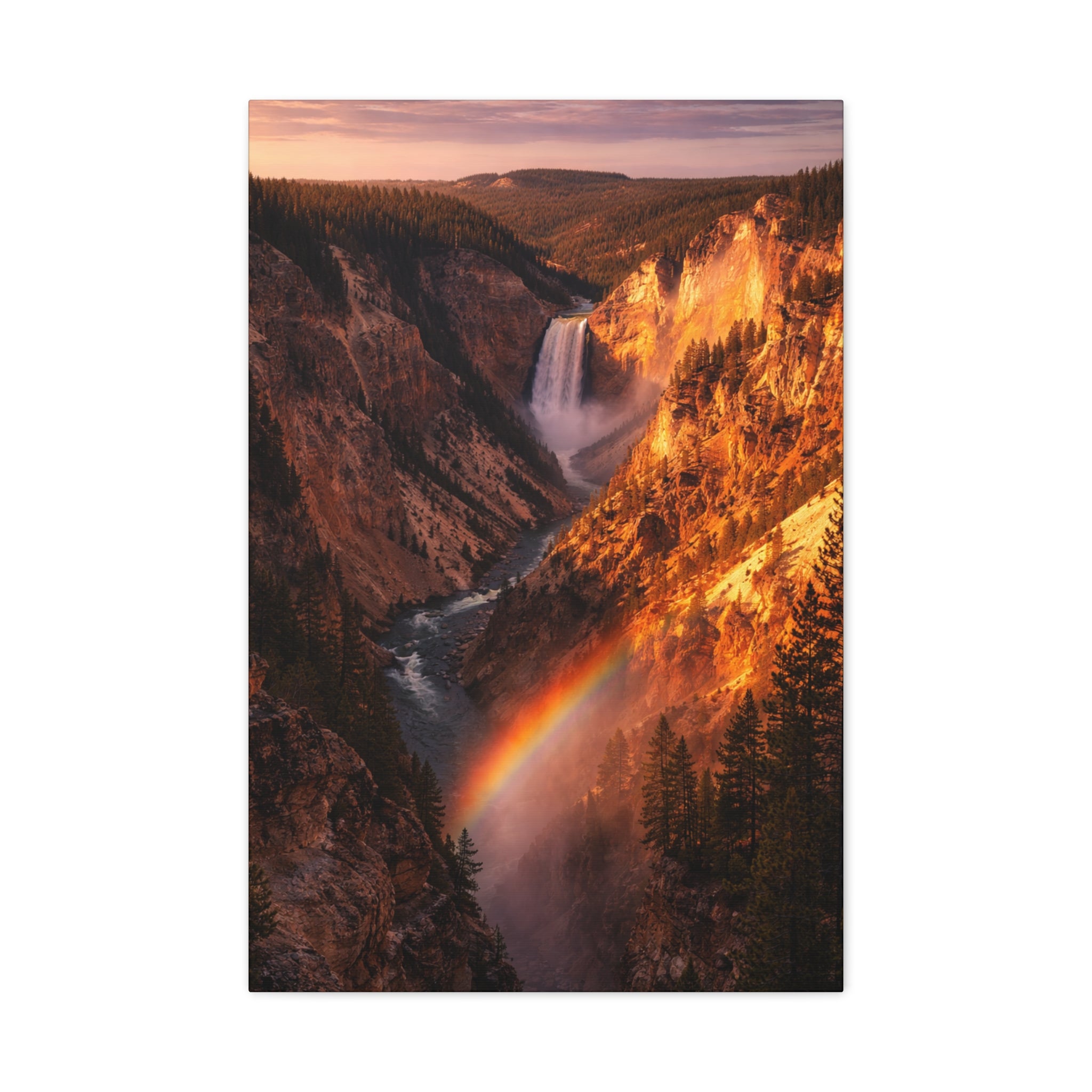 Artist Point at Yellowstone Canyon - Matte Canvas