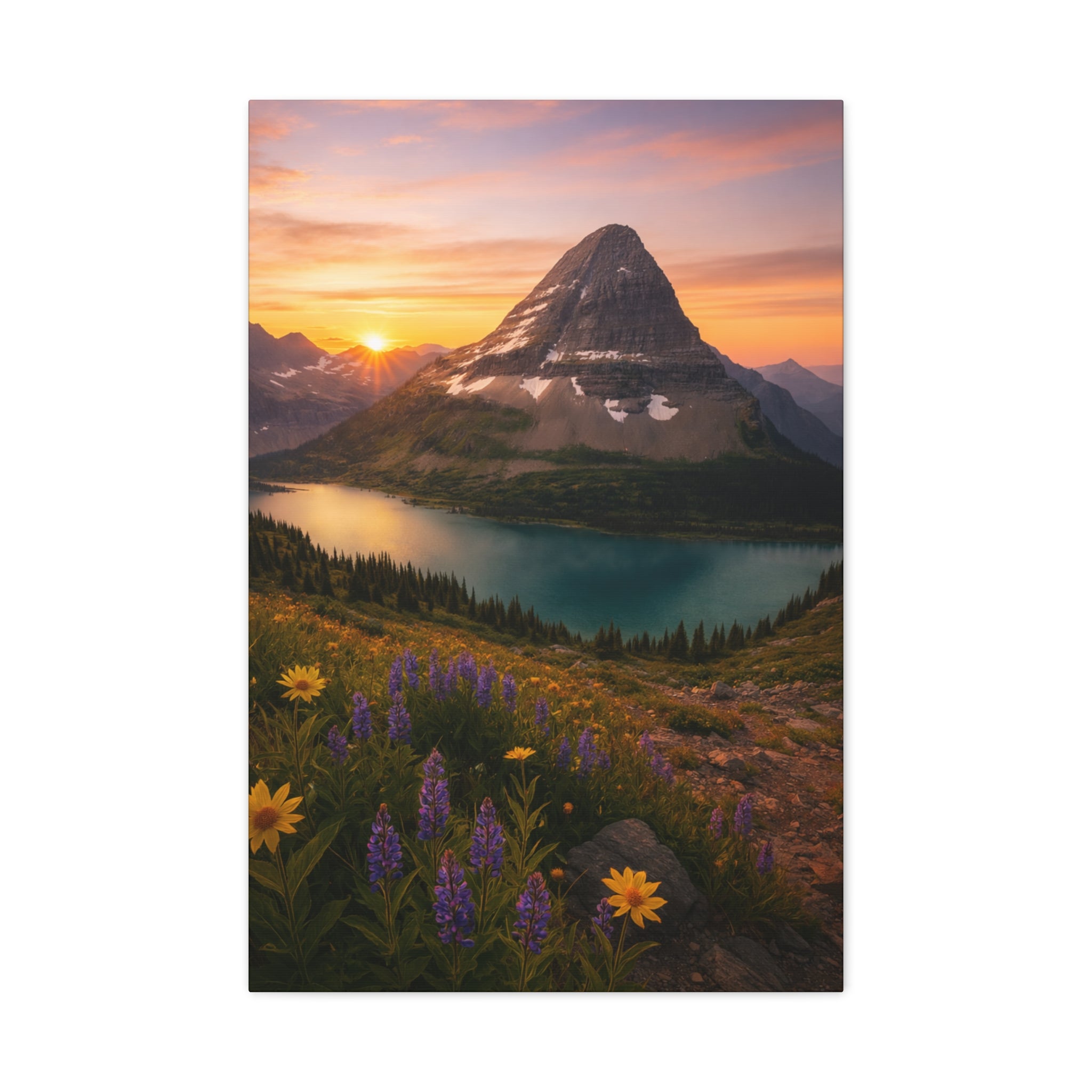 Hidden Lake Overlook at Sunrise - Matte Canvas