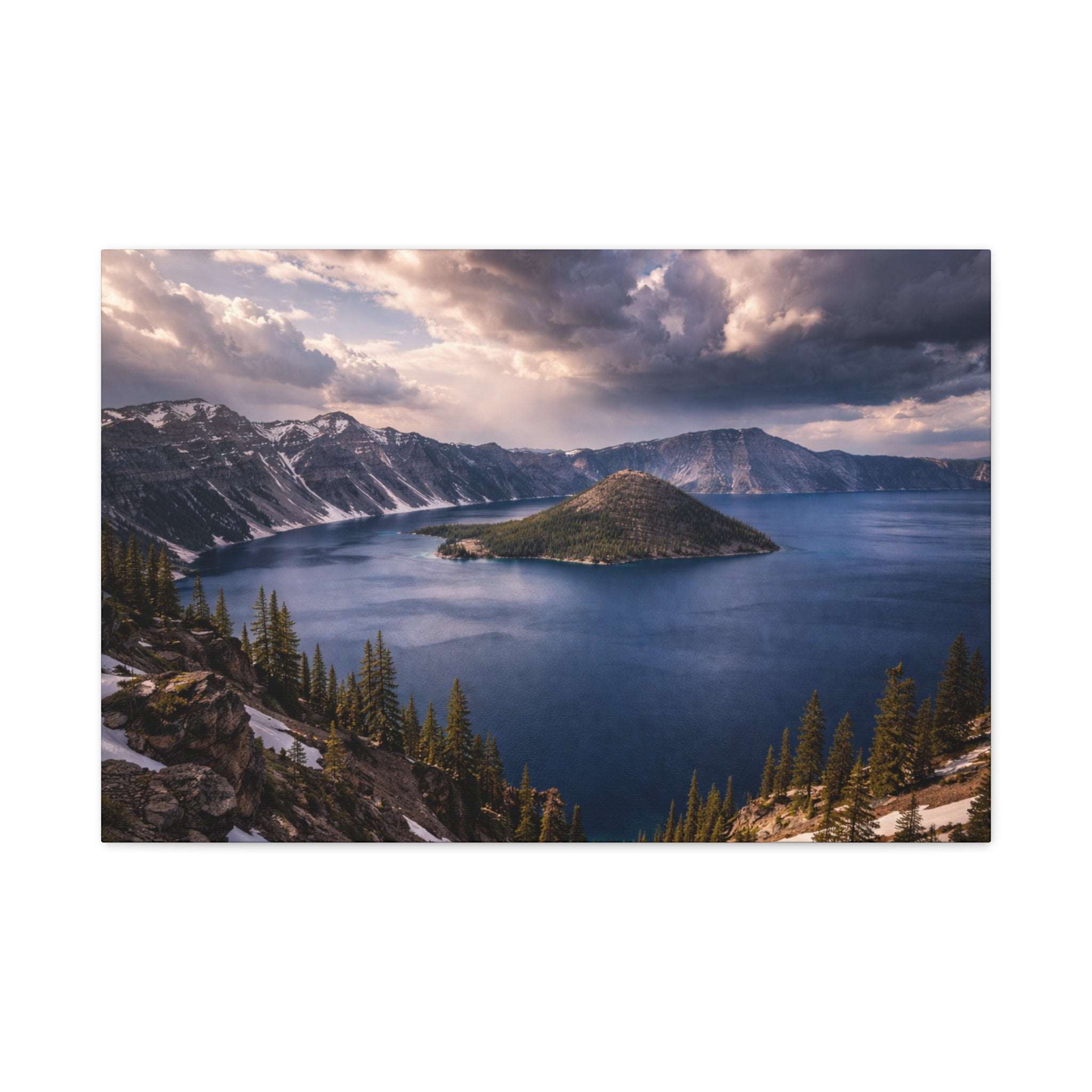 Crater Lake Rim - Matte Canvas