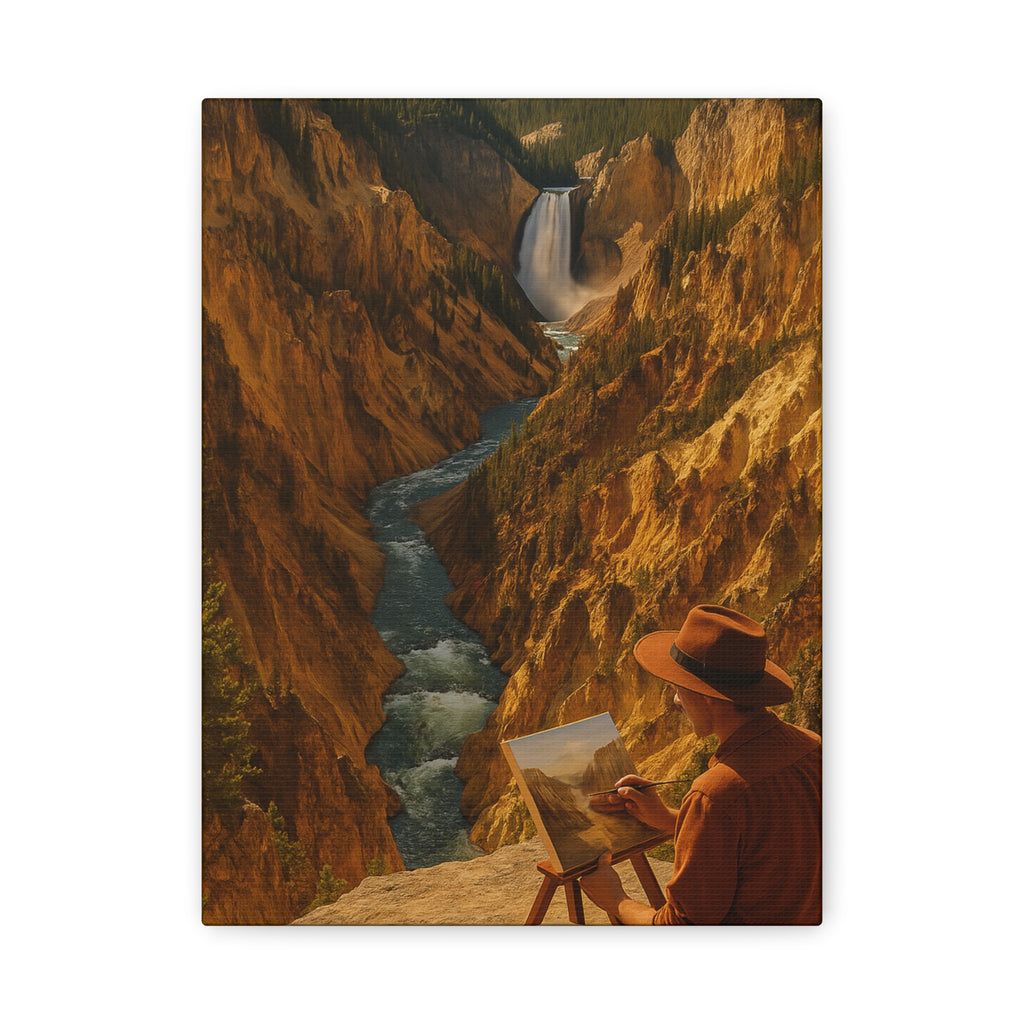 Artist Point at Yellowstone Canyon - Matte Canvas