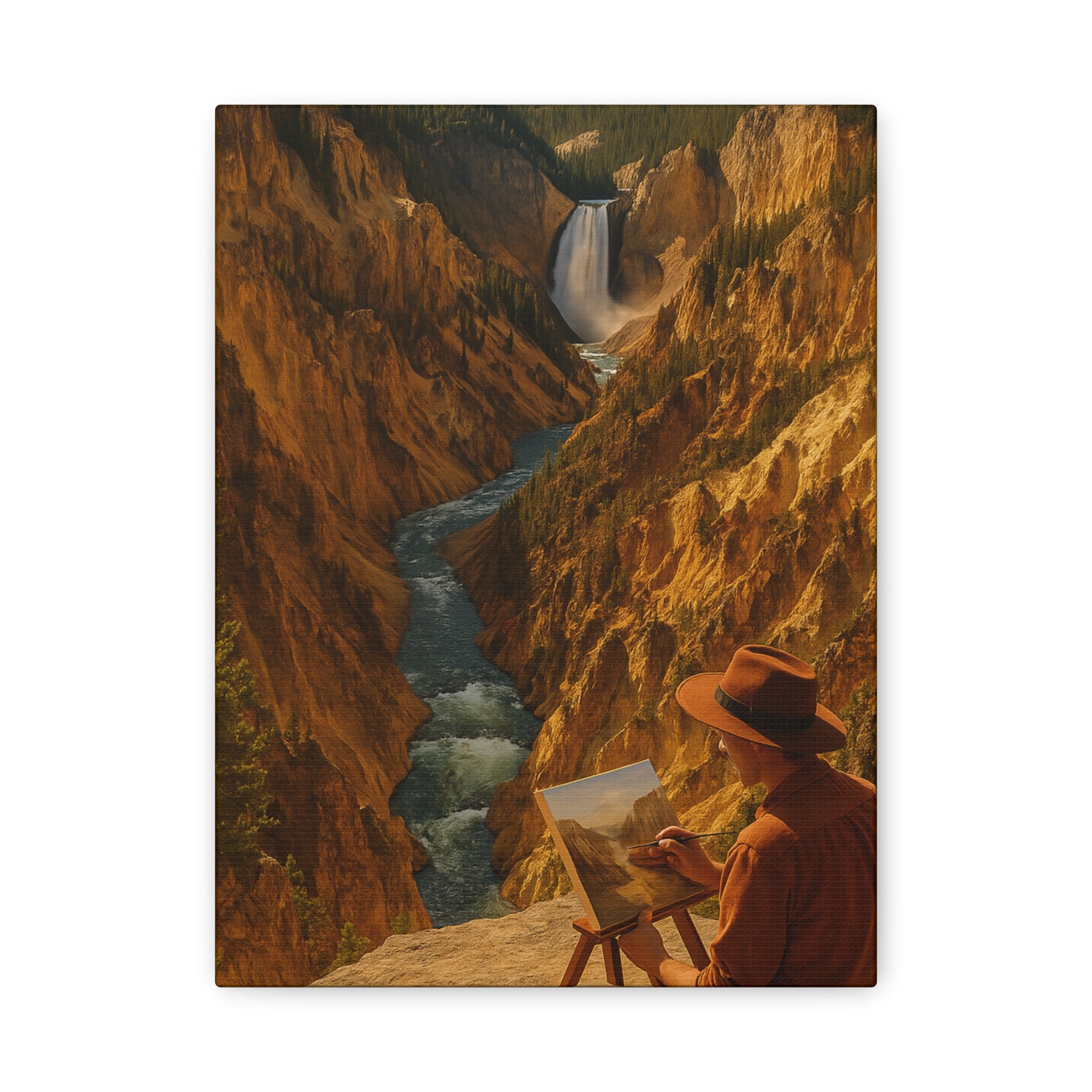 Artist Point at Yellowstone Canyon - Matte Canvas