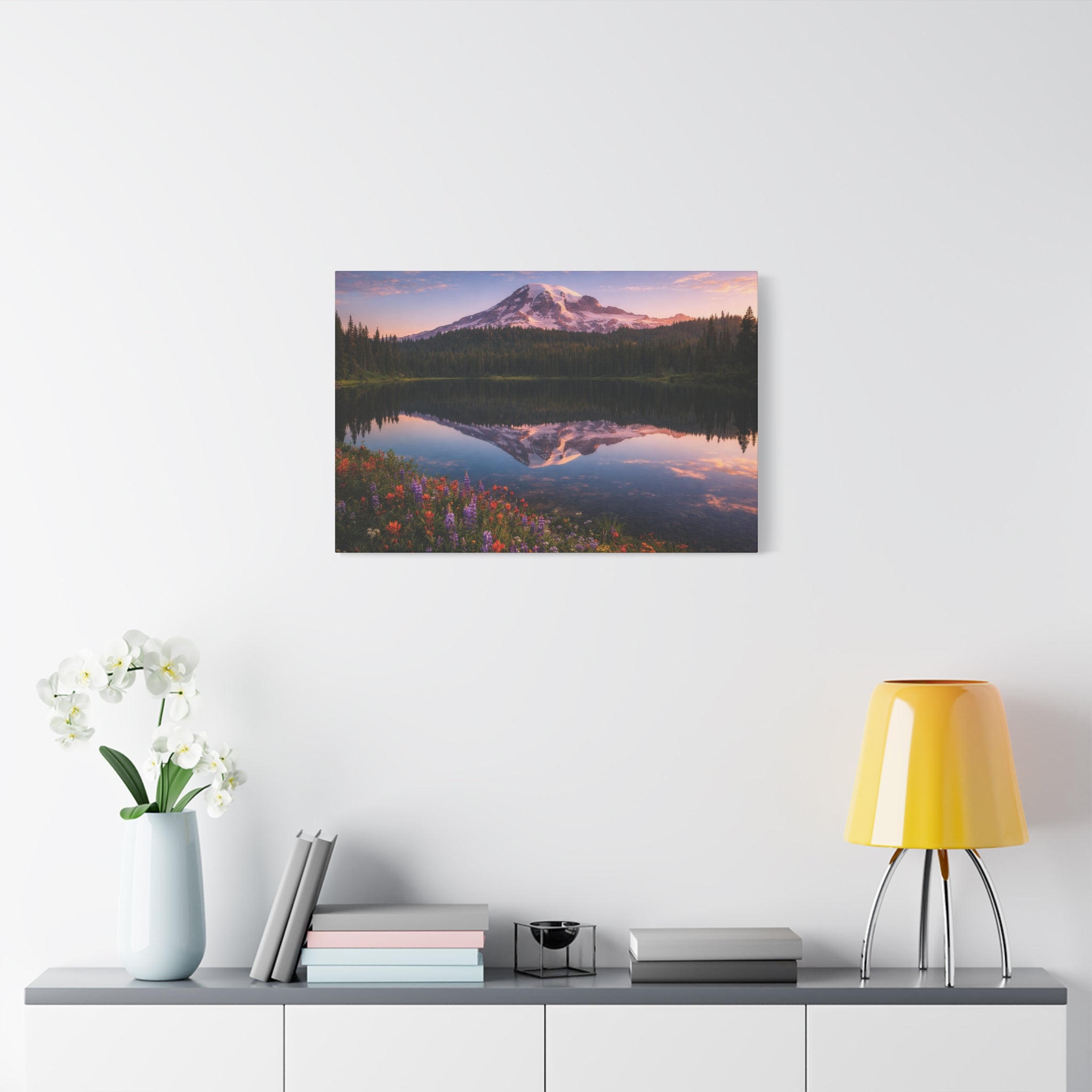 Reflection Lake at Mount Rainier  - Matte Canvas