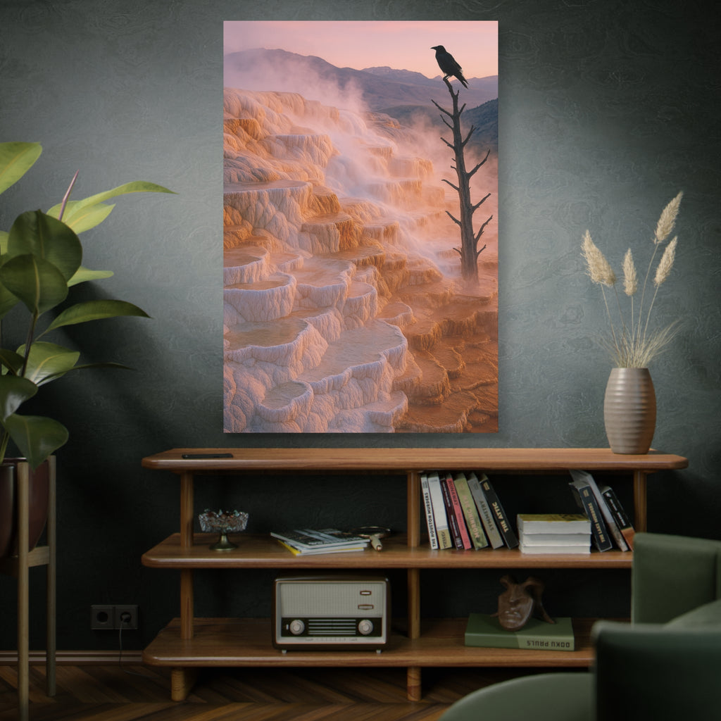 Mammoth Hot Springs Terrace - Matte Canvas