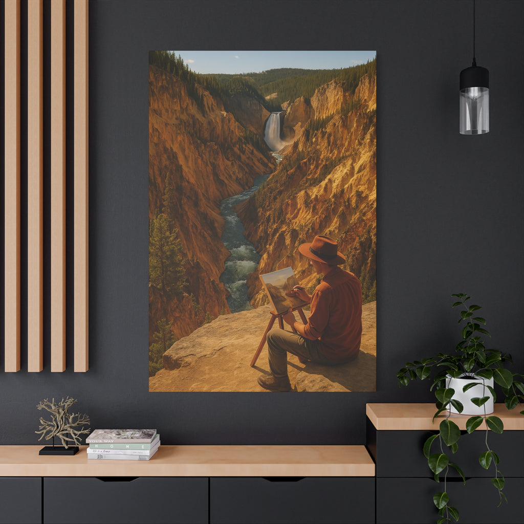 Artist Point at Yellowstone Canyon - Matte Canvas