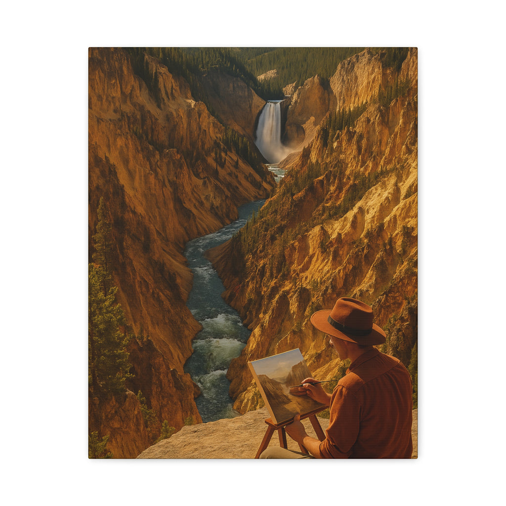 Artist Point at Yellowstone Canyon - Matte Canvas
