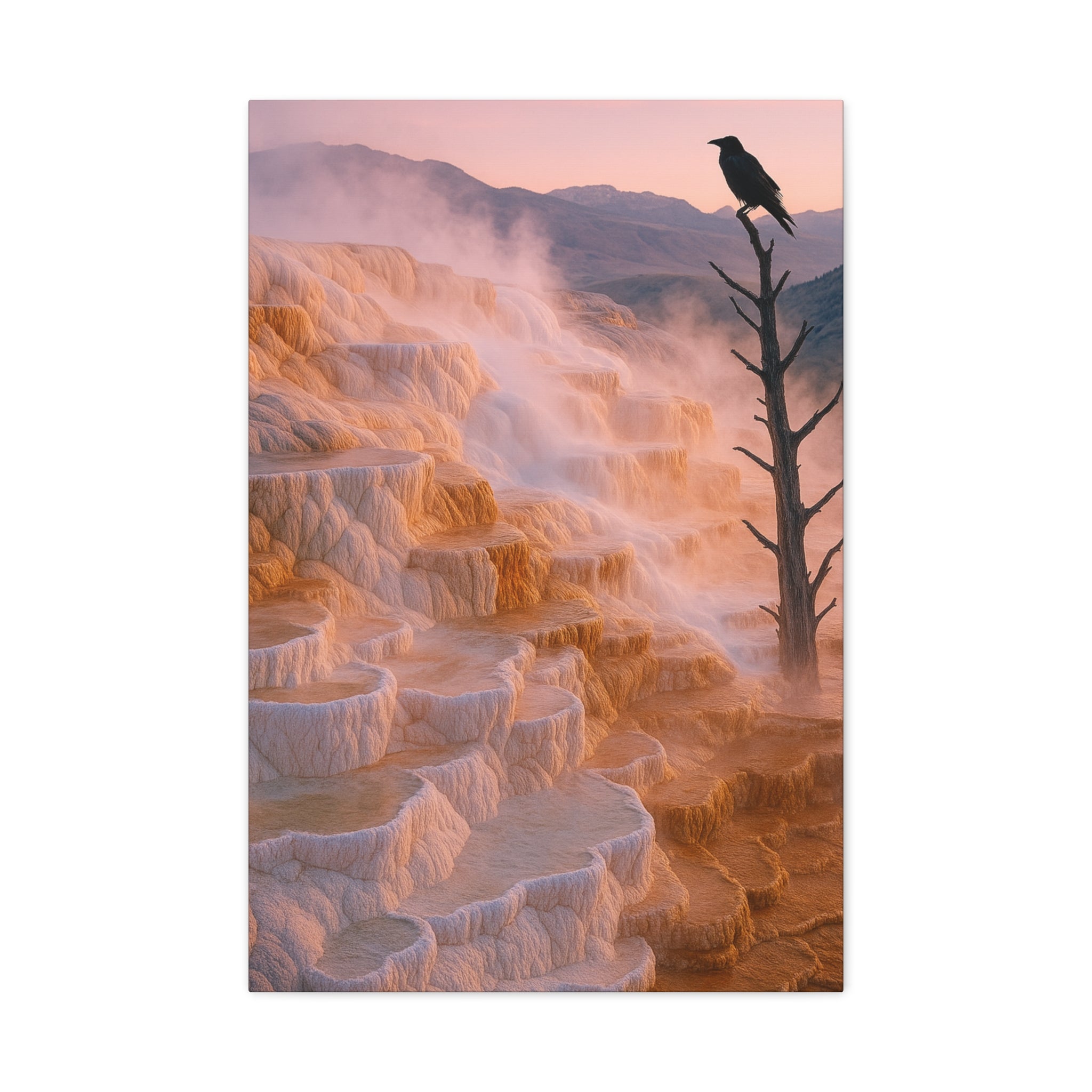 Mammoth Hot Springs Terrace - Matte Canvas
