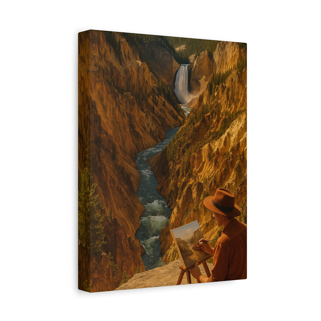 Artist Point at Yellowstone Canyon - Matte Canvas