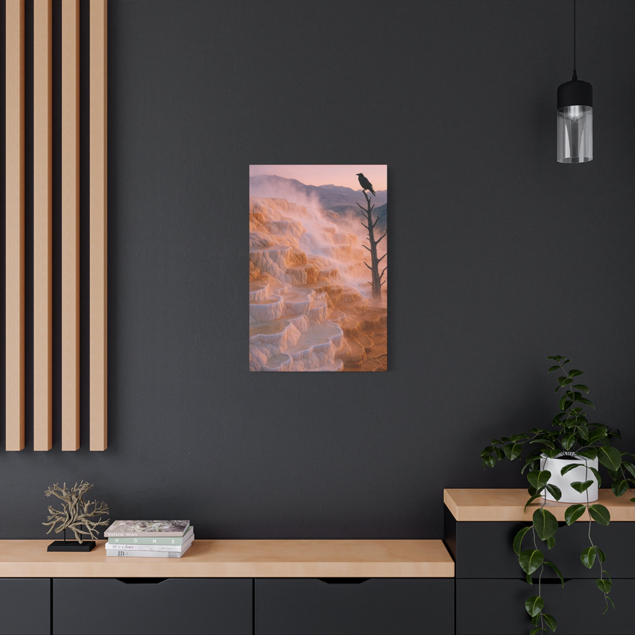 Mammoth Hot Springs Terrace - Matte Canvas