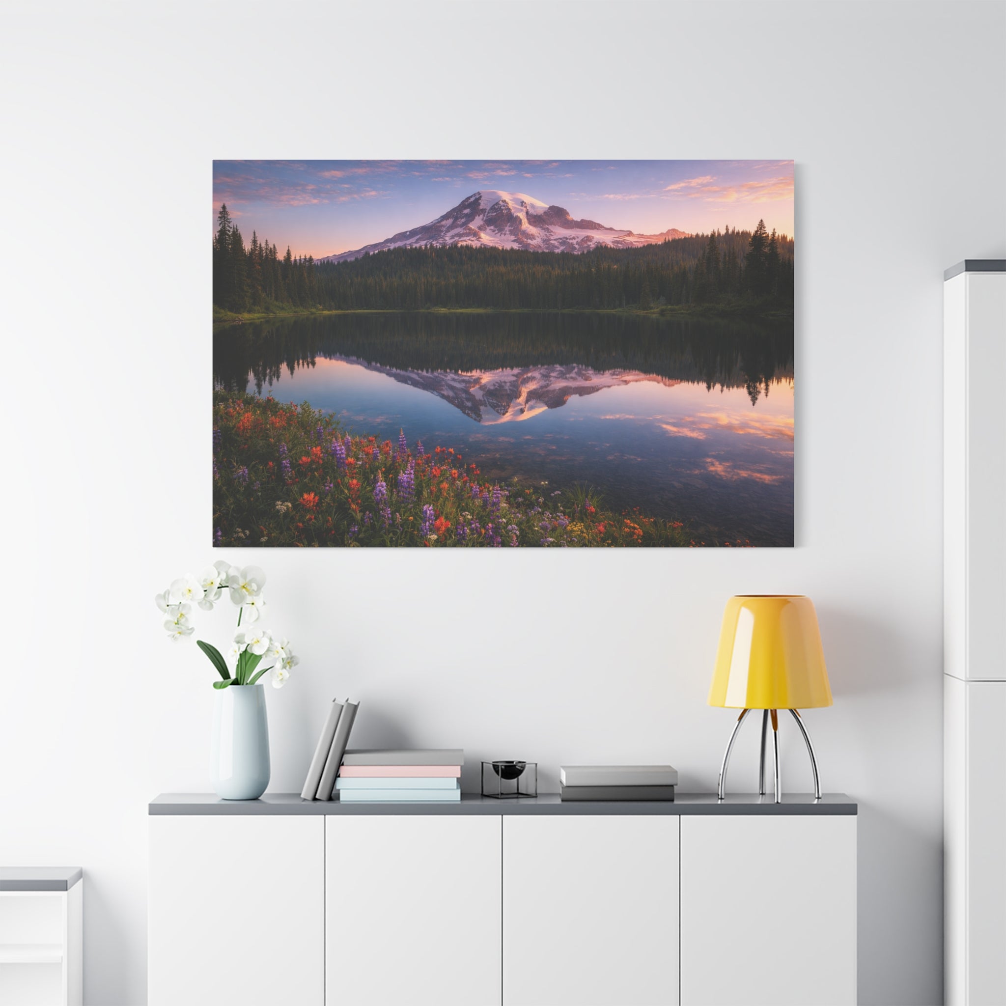 Reflection Lake at Mount Rainier  - Matte Canvas