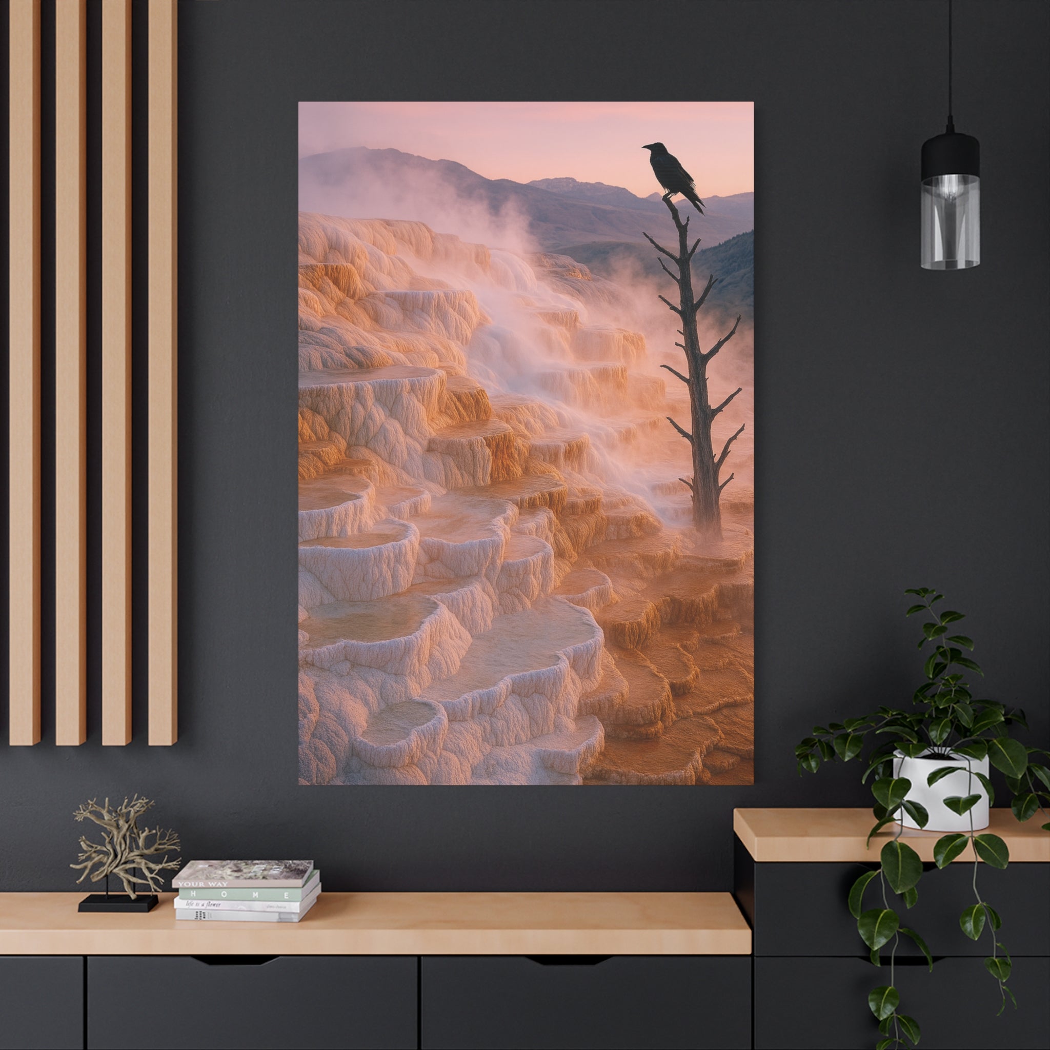 Mammoth Hot Springs Terrace - Matte Canvas